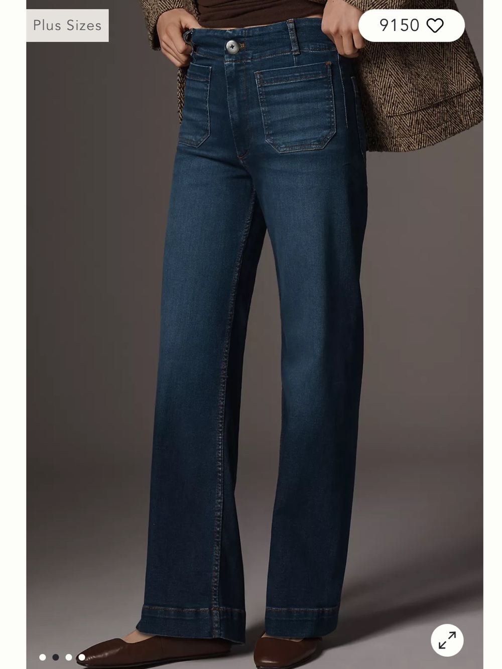 Maeve Colette full length wide leg jeans